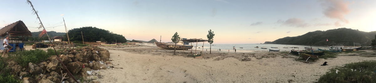Panoramic view of beach against sky