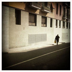 Woman walking in city