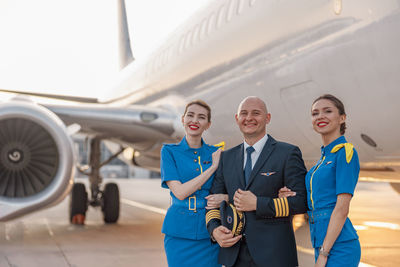 Portrait of business colleagues shaking hands