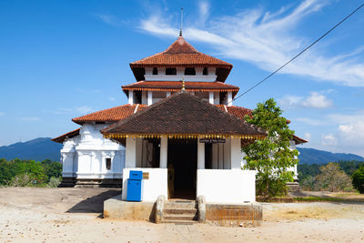 Traditional building against blue sky