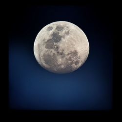 Low angle view of moon in sky