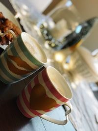 Close-up of drink in bowl on table