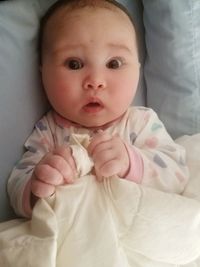 Portrait of cute baby girl