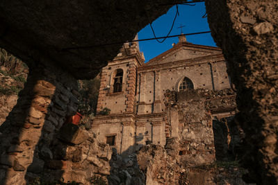 Low angle view of old historical building