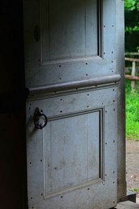 Close-up of closed door