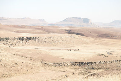 Scenic view of desert against sky