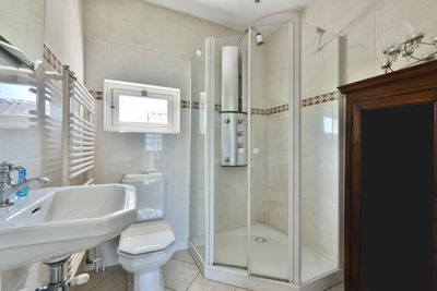 Interior of modern bathroom