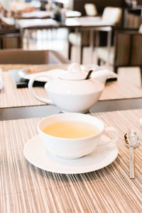 Close-up of coffee on table