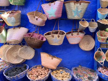 High angle view of various objects for sale at market stall