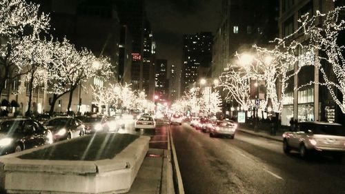 City street at night