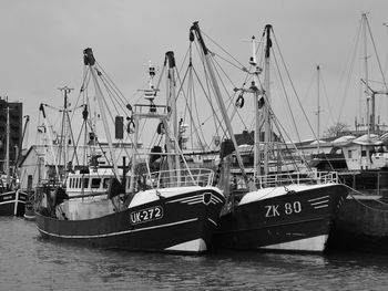 Boats in harbor