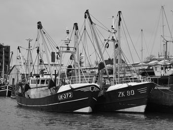 Boats in harbor