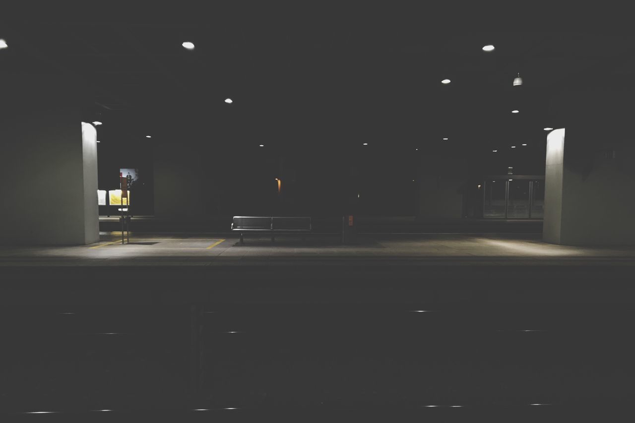 ILLUMINATED CAR INTERIOR OF NIGHT