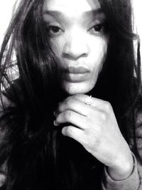 Close-up portrait of young woman