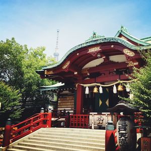 Low angle view of temple