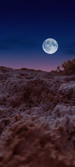 Scenic view of moon against sky at night