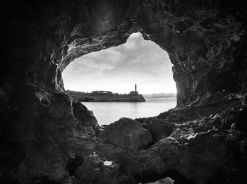 Rock formations in sea