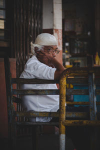 Portrait of man working