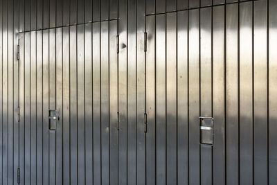 Full frame shot of closed metallic door