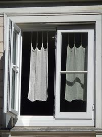 Clothes hanging on window