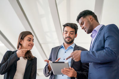 Business colleagues working at office