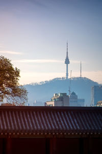 N seoul tower view from changdeokgung palace