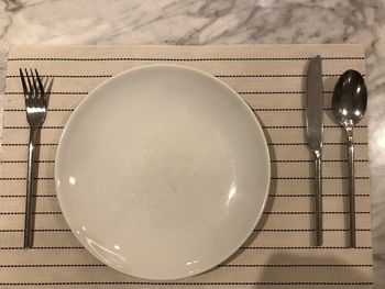 High angle view of electric lamp on table