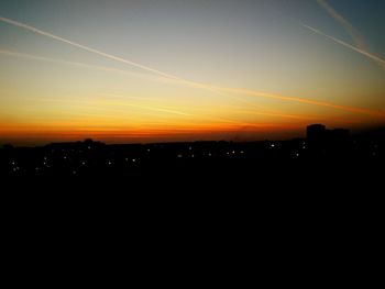 Silhouette of landscape at sunset