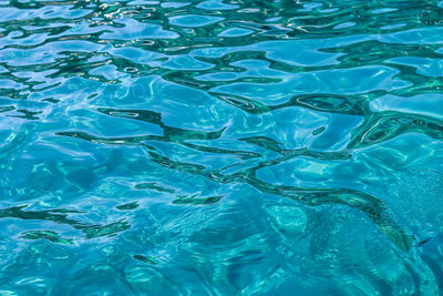 Full frame shot of rippled water in swimming pool