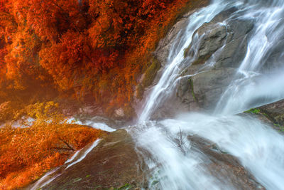 Pitugro waterfall is often called the heart shaped waterfalls umphang,thailand.