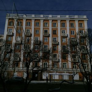 View of building through window