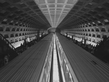 High angle view of metro in washington dc