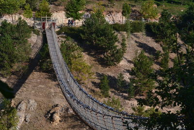 High angle view of bridge