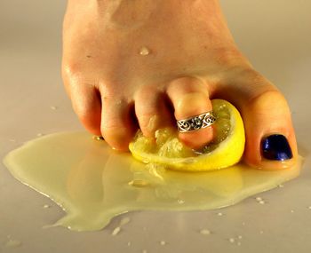 Close-up of woman holding ice cream