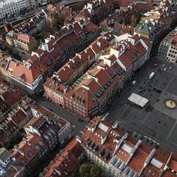 High angle view of cityscape