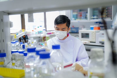 Female scientist working in laboratory
