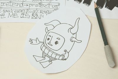 Close-up of text on paper