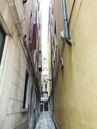 Narrow alley amidst buildings in city