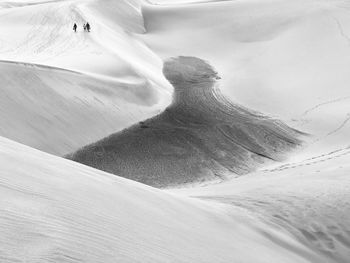 High angle view of sand dune