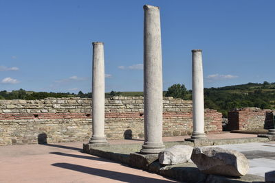 View of historical building against blue sky