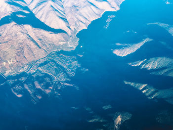 High angle view of mountain valley