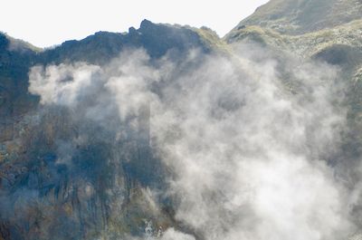 Low angle view of mountain against sky