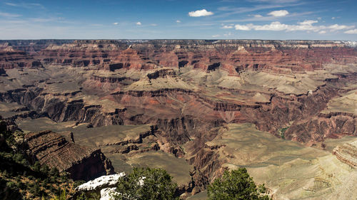 Idyllic shot of dramatic landscape against sky at grand canyon national park