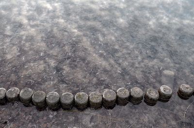 Close-up high angle view of water