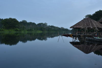 Scenic view of calm lake