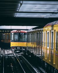 Train at railroad station platform