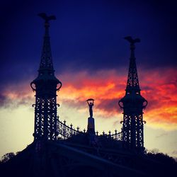 Low angle view of eiffel tower