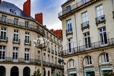 Low angle view of buildings in city