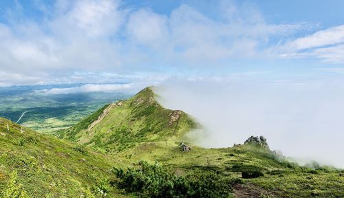 Panoramic view of landscape against sky
