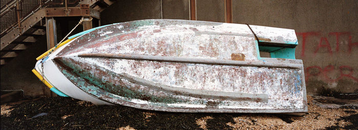 Close-up of abandoned built structure